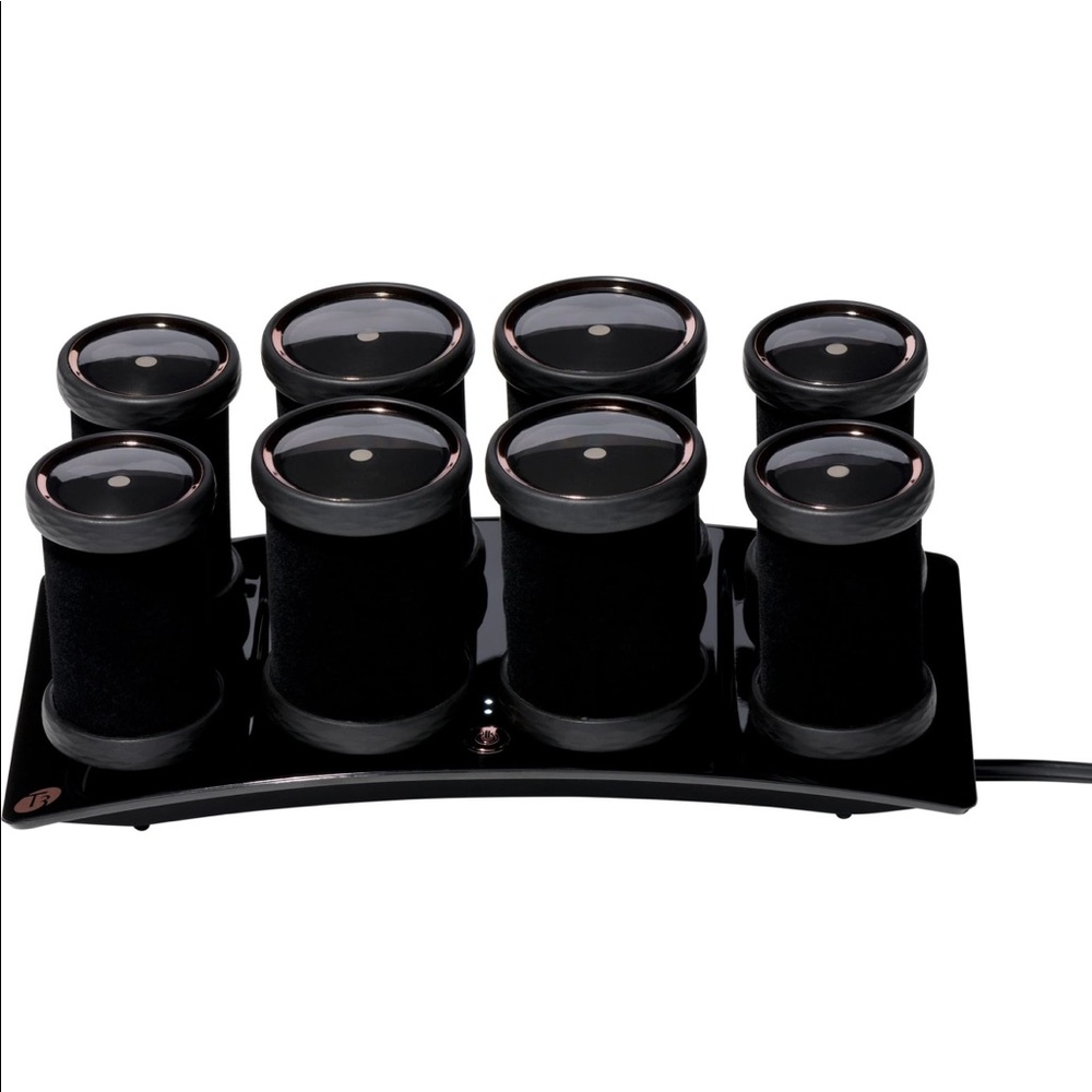T3 Black and Silver Hair Rollers